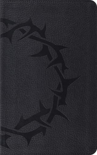 ESV Thinline Bible, Red Letter, Charcoal, Crown Design