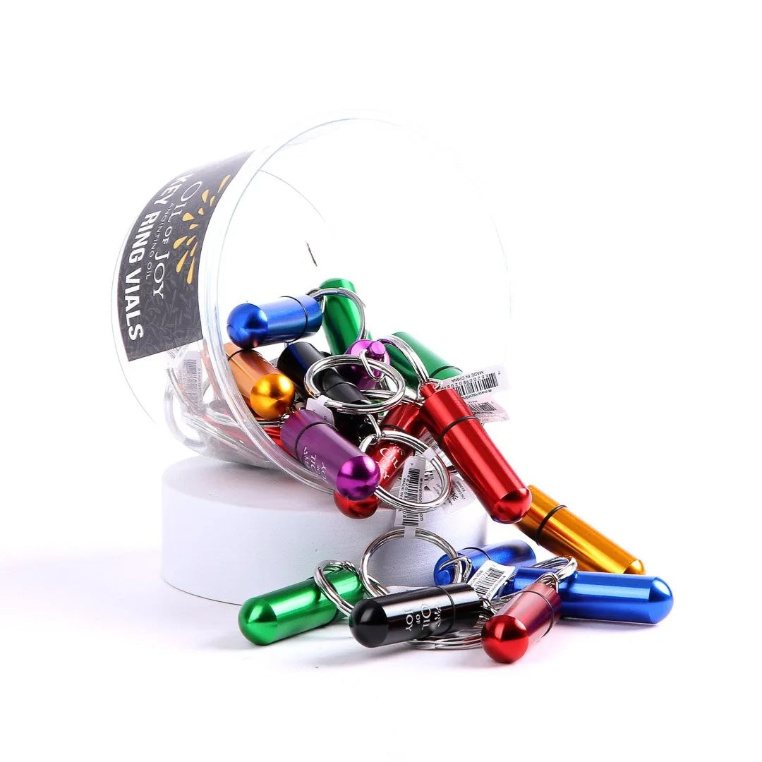 Keyring Oil of Joy Vial - 2 inch Small (Pack of 18)