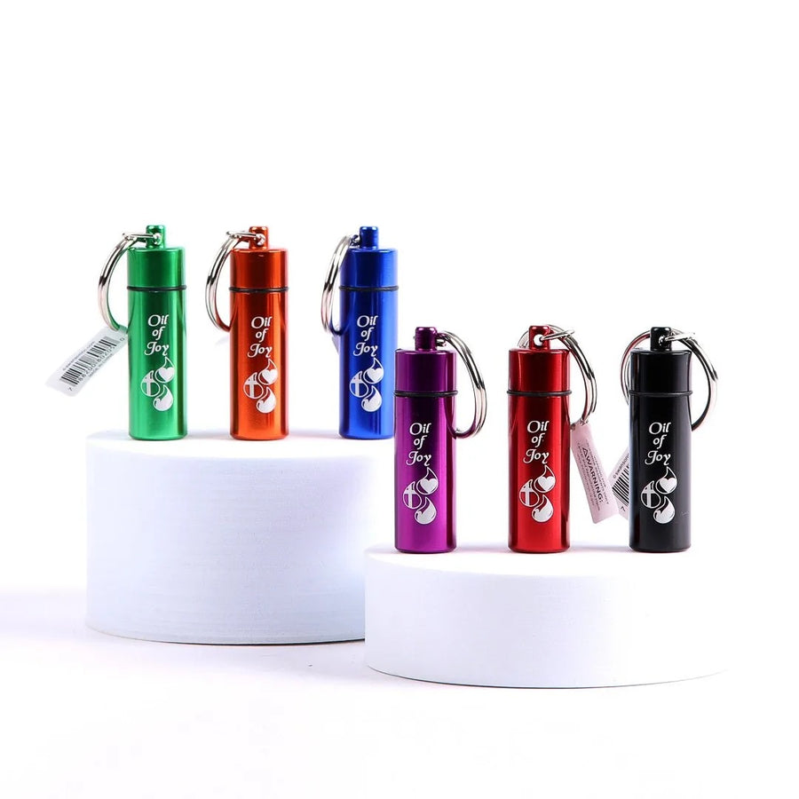 Keyring Oil of Joy Vial - 2.5 inch Large (Pack of 12) - Re-vived
