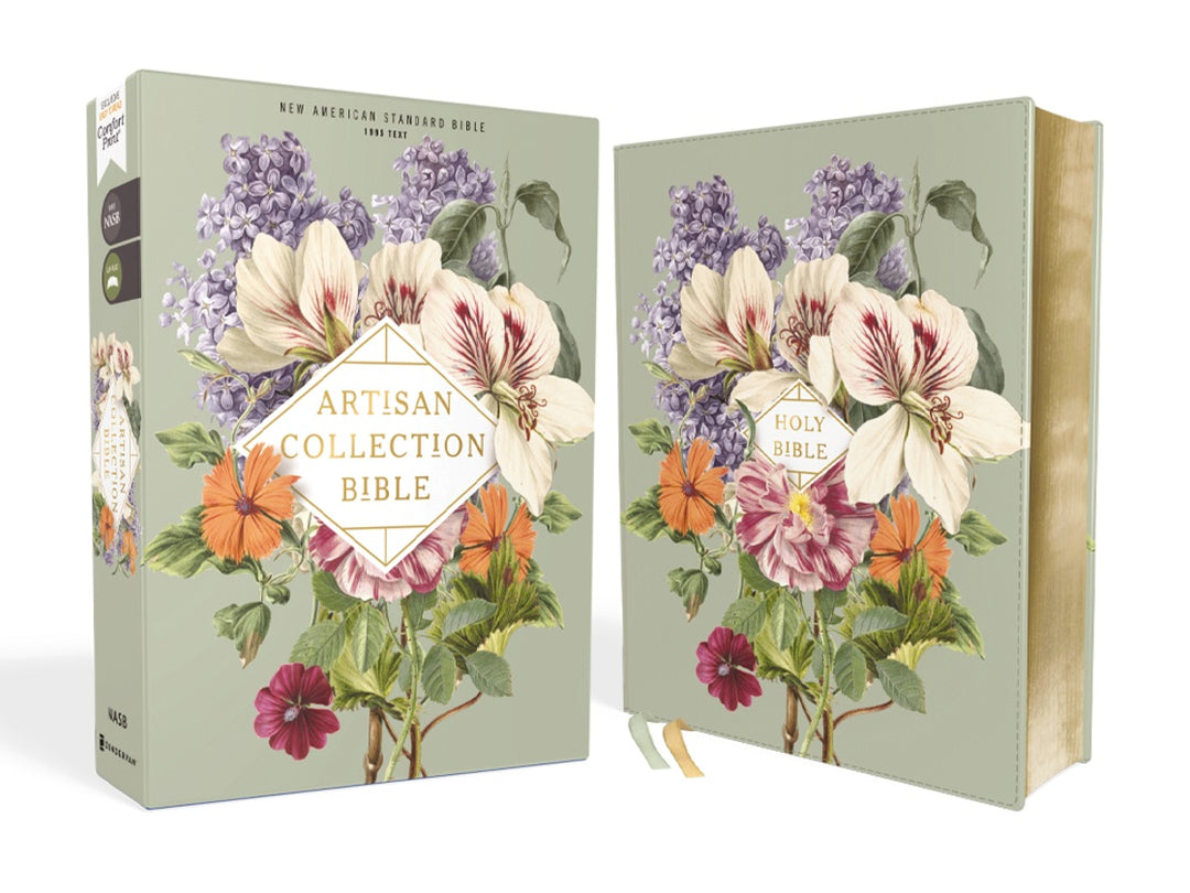NASB, Artisan Collection Bible, Leathersoft, Sage Floral