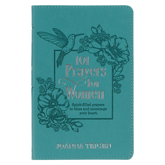 101 Prayers For Women Turquoise Faux Leather Gift Book
