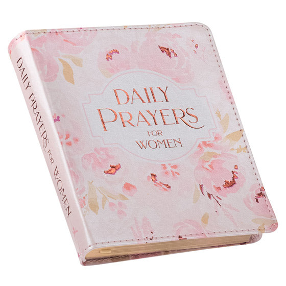 Daily Prayers For Women Pink Floral Faux Leather Devotional