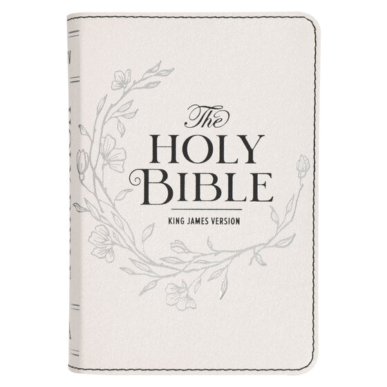 Pearlised White Large Print Compact King James Version Bible