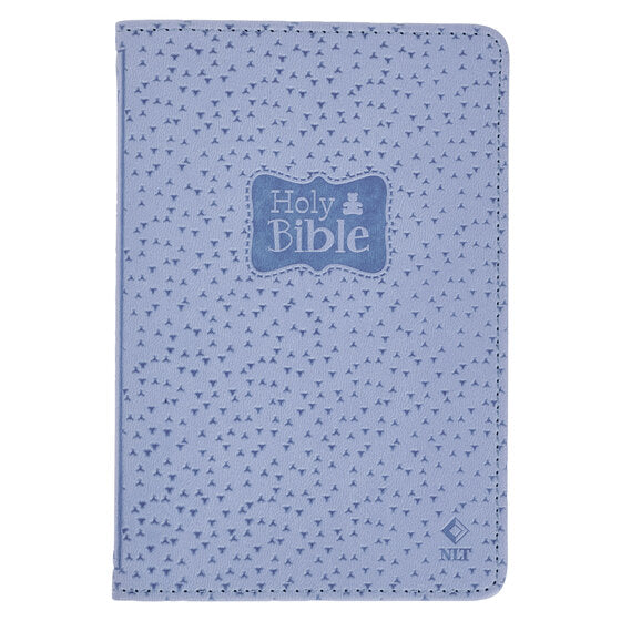 Blue Faux Leather NLT New Testament Keepsake Bible For Boys