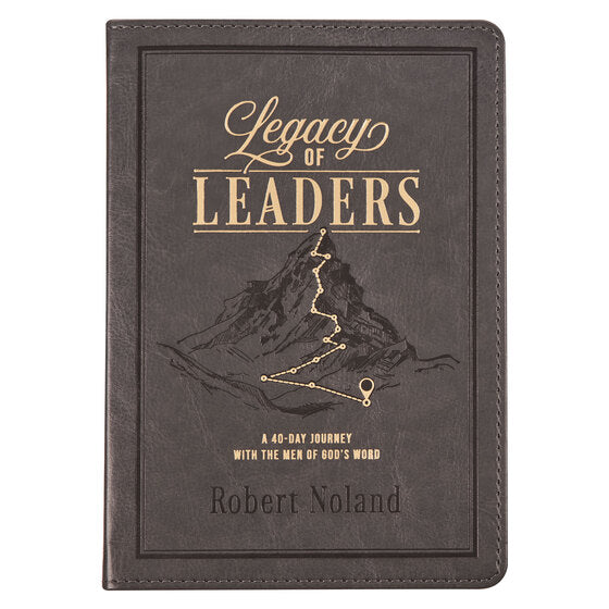 Legacy Of Leaders Grey Faux Leather Devotional