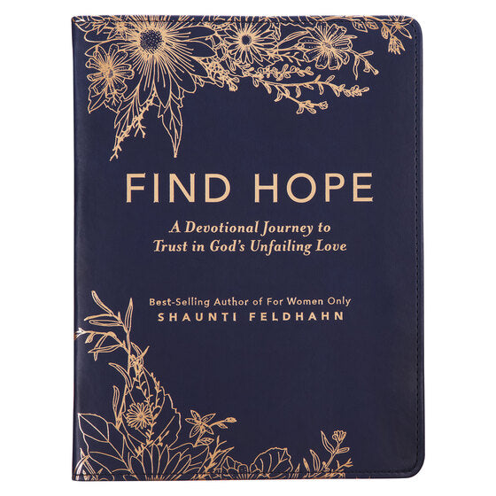 Find Hope Blue Faux Leather Devotional