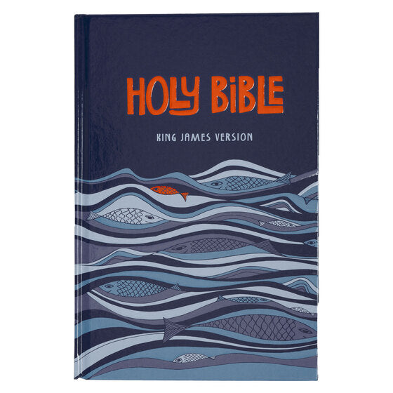 Blue Hardcover Kids King James Version Bible