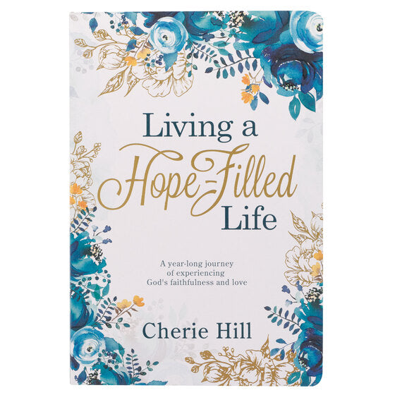 Living A Hope-Filled Life Blue Floral Softcover Devotional