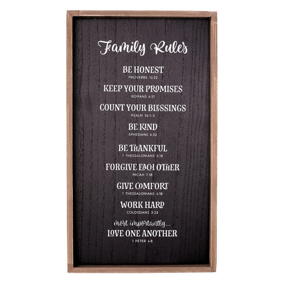 Family Rules Wall Plaque - Re-vived