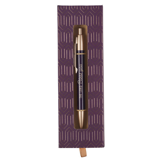 Lord Bless You Geometric Purple Classic Gift Pen ,The