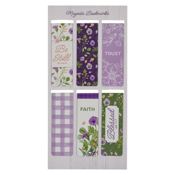 New Mercies Purple And Green Magnetic Bookmark Set
