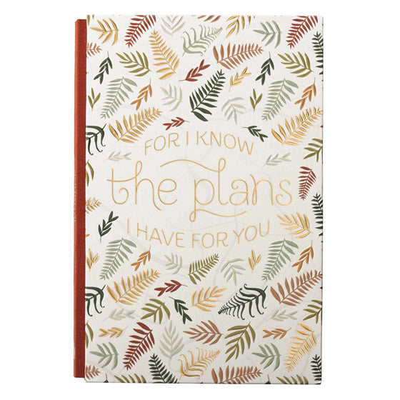 Plans Autumn Leaf Quarter-Bound Journal- Jeremiah 29:11 ,The