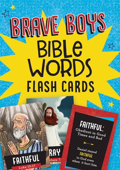 Brave Boys Bible Words Flash Cards - Re-vived