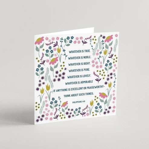 Whatever Is True Greeting Card & Envelope