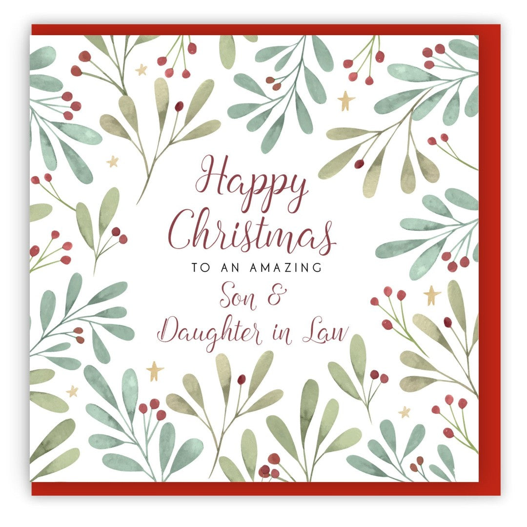 Happy Christmas Son And Daughter In Law Single Christmas Card
