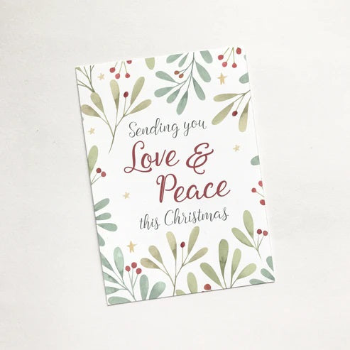 Love And Peace - Christmas Mini Cards