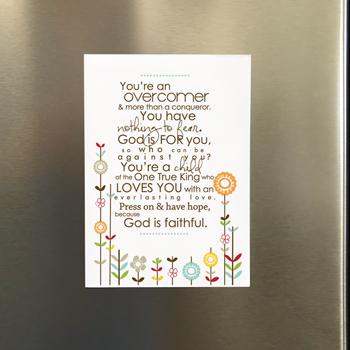 Overcomer (flowers) A7 Magnet