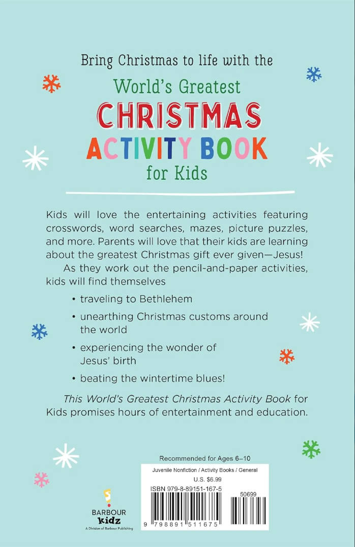 Worlds Greatest Christmas Activity Book For Kids