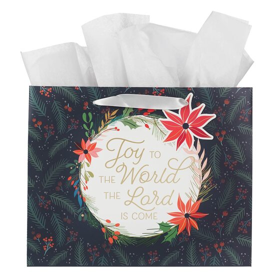 Large Gift Bag: Joy To The World (Midnight Blue)