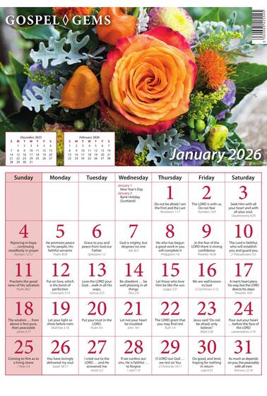 2026 Calendar: Gospel Gems
