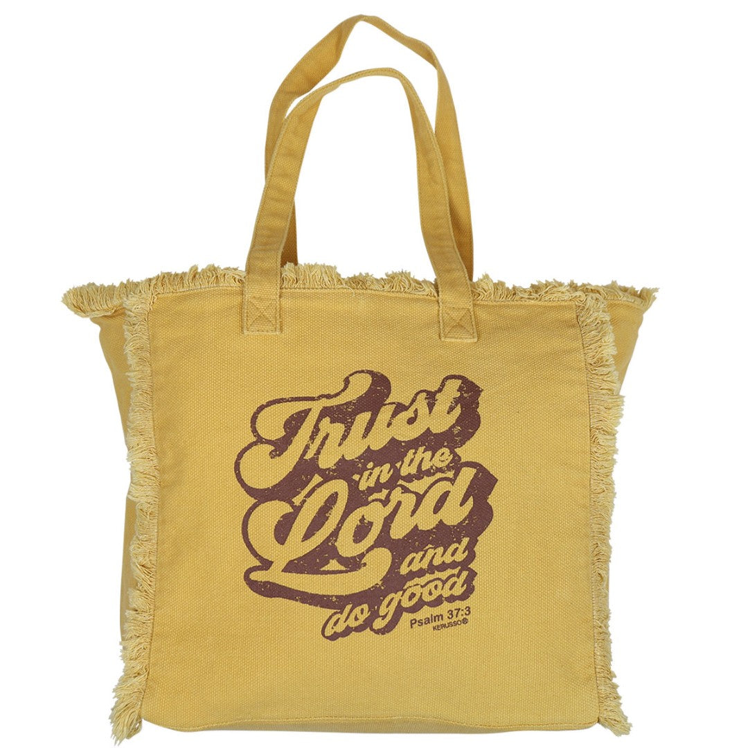 Trust in the Lord Canvas Fringe Tote