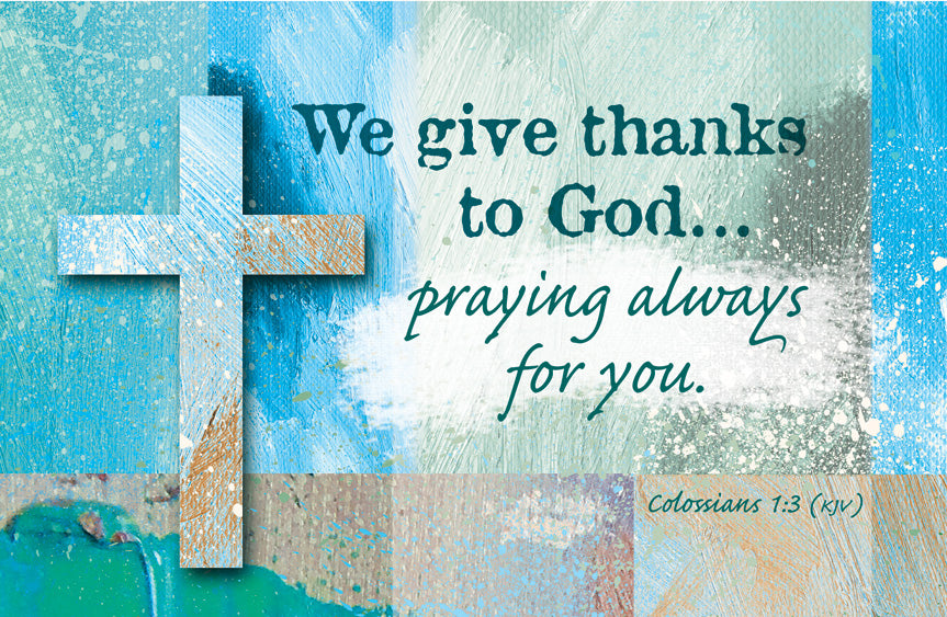We Give Thanks to God Postcard (pack of 25)