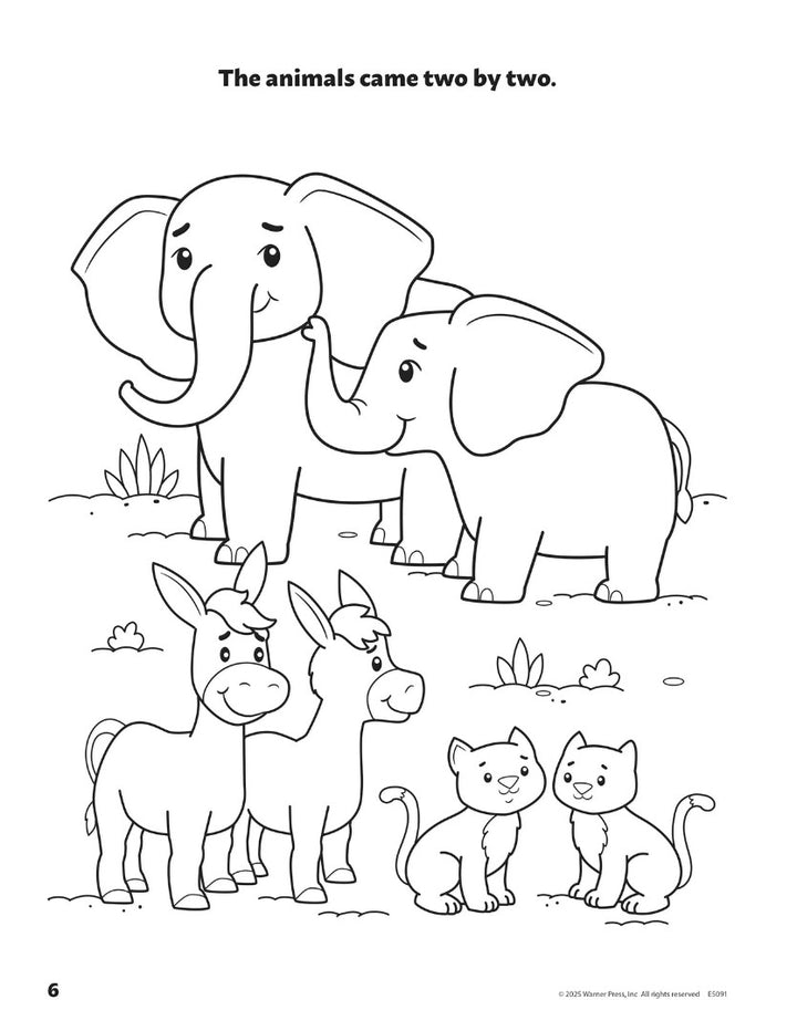 Noah Builds an Ark Coloring Activity Book