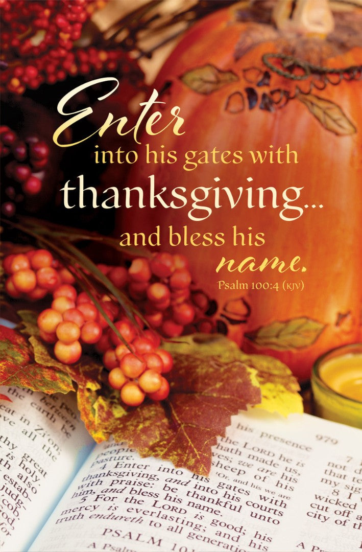 Enter into His Gates Thanksgiving Bulletin (pack of 100)