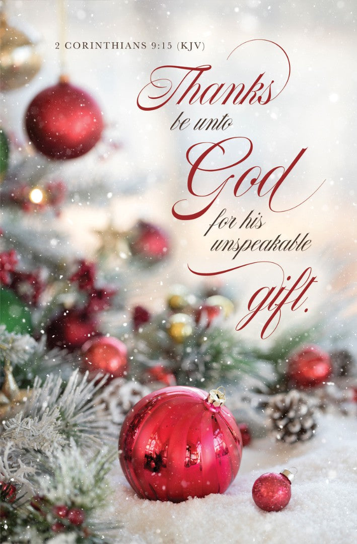 Thanks Be Unto God Christmas Bulletin (pack of 100)