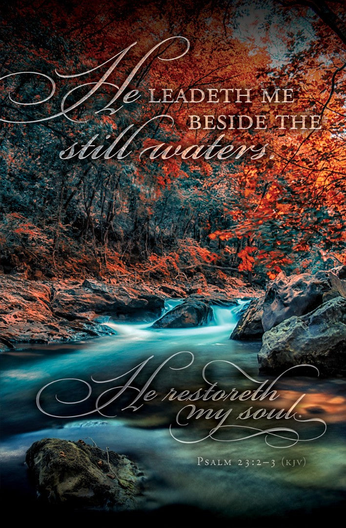 He Leadeth Me Beside Inspirational Bulletin (pack of 100)