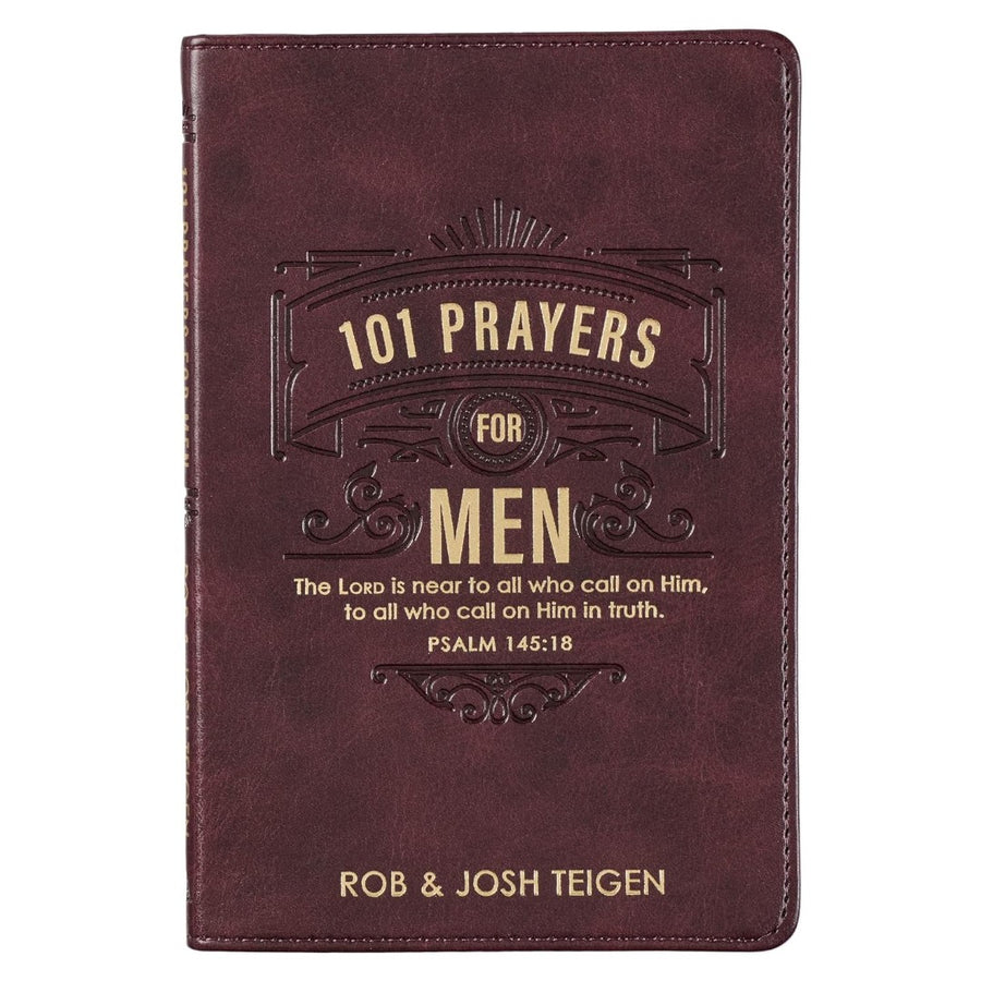 101 Prayers For Men Brown Faux Leather Gift Book