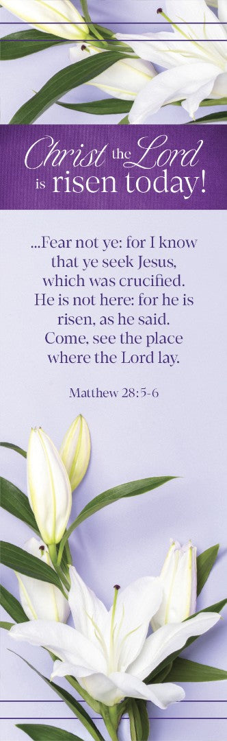 Easter Bookmark Christ The Lord is Risen Today (Pack of 100)