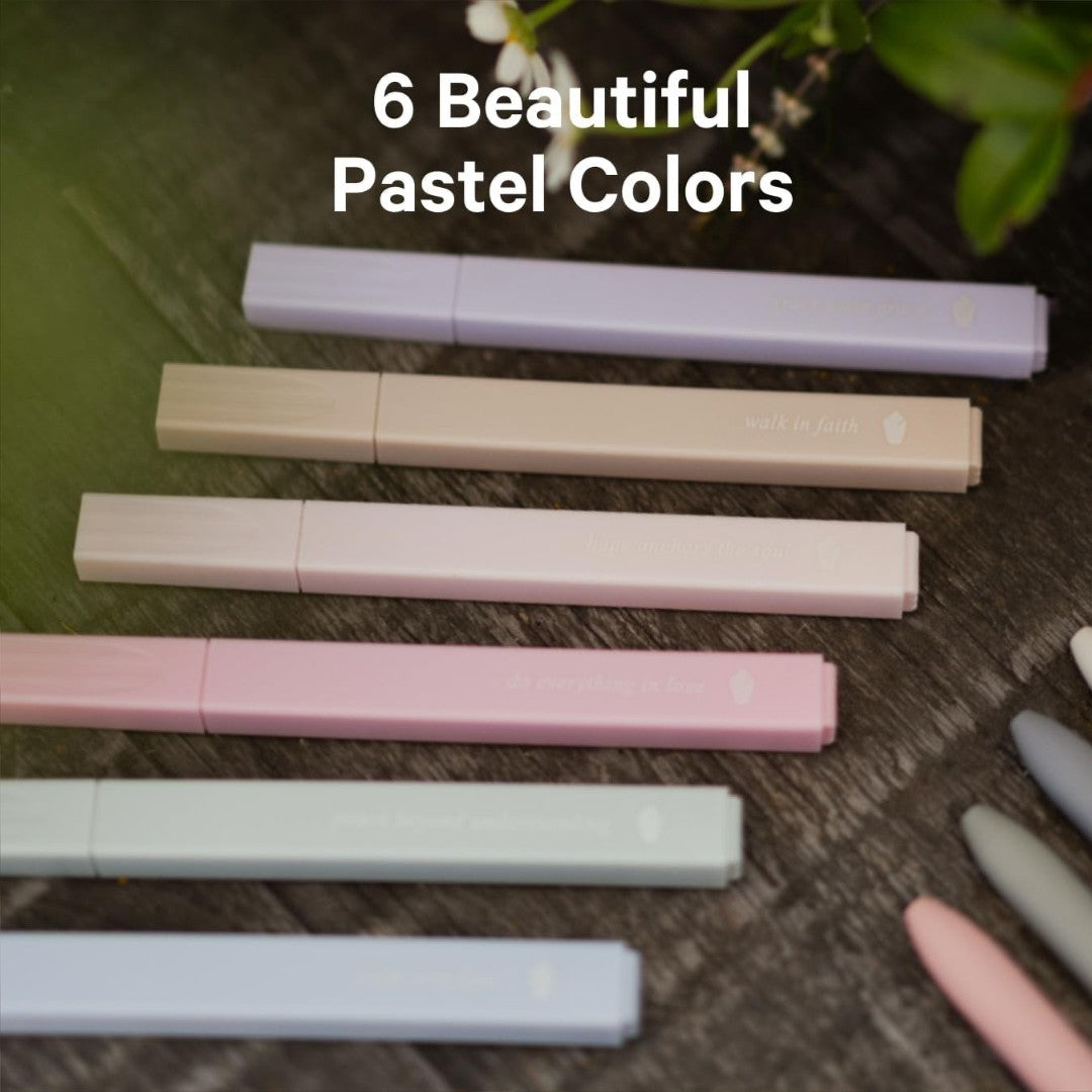 Evergreen Pastel Highlighters (Pack of 6)