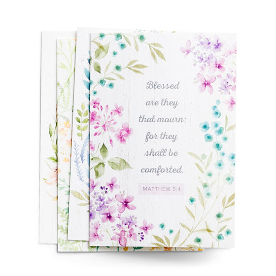Sympathy - Botanical Frames - 12 Boxed Cards, KJV