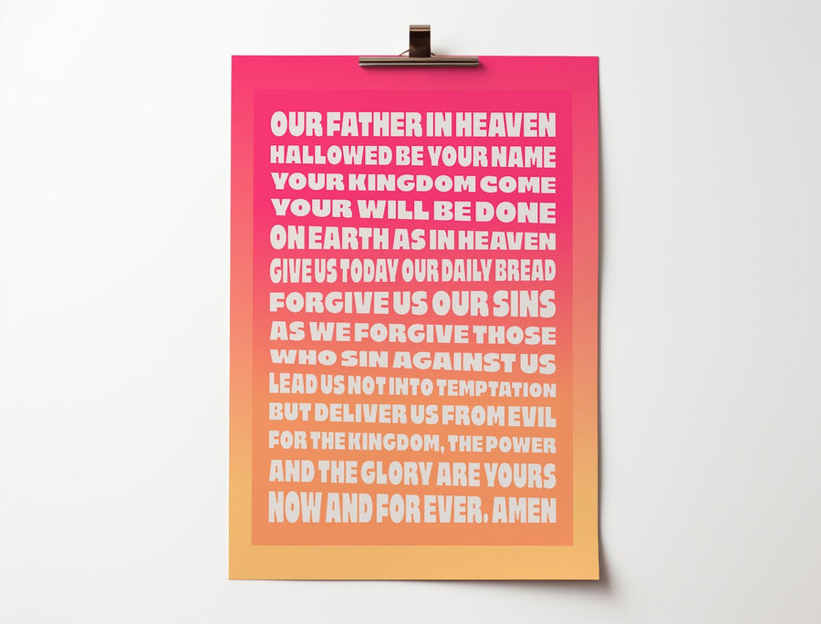 The Lord's Prayer A3 Poster - Re-vived