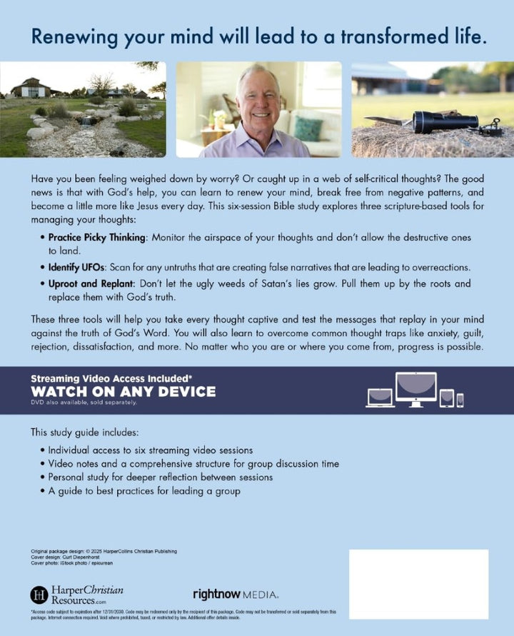 Tame Your Thoughts Bible Study Guide Plus Streaming Video