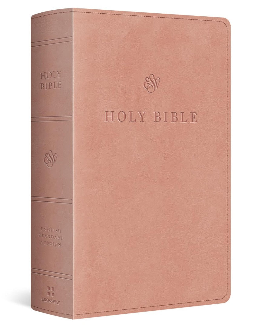 ESV Giant Print Personal Size Bible, Red Letter, Blush Rose