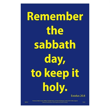 Waterproof Scripture Poster: Exodus 20:8 - Re-vived