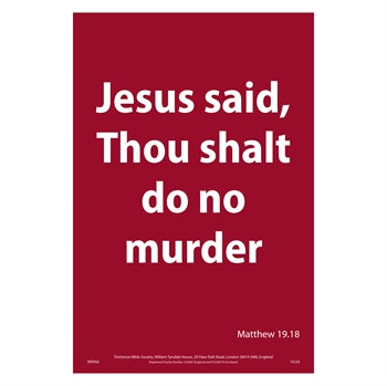 Waterproof Scripture Poster: Matthew 19:18 - Re-vived