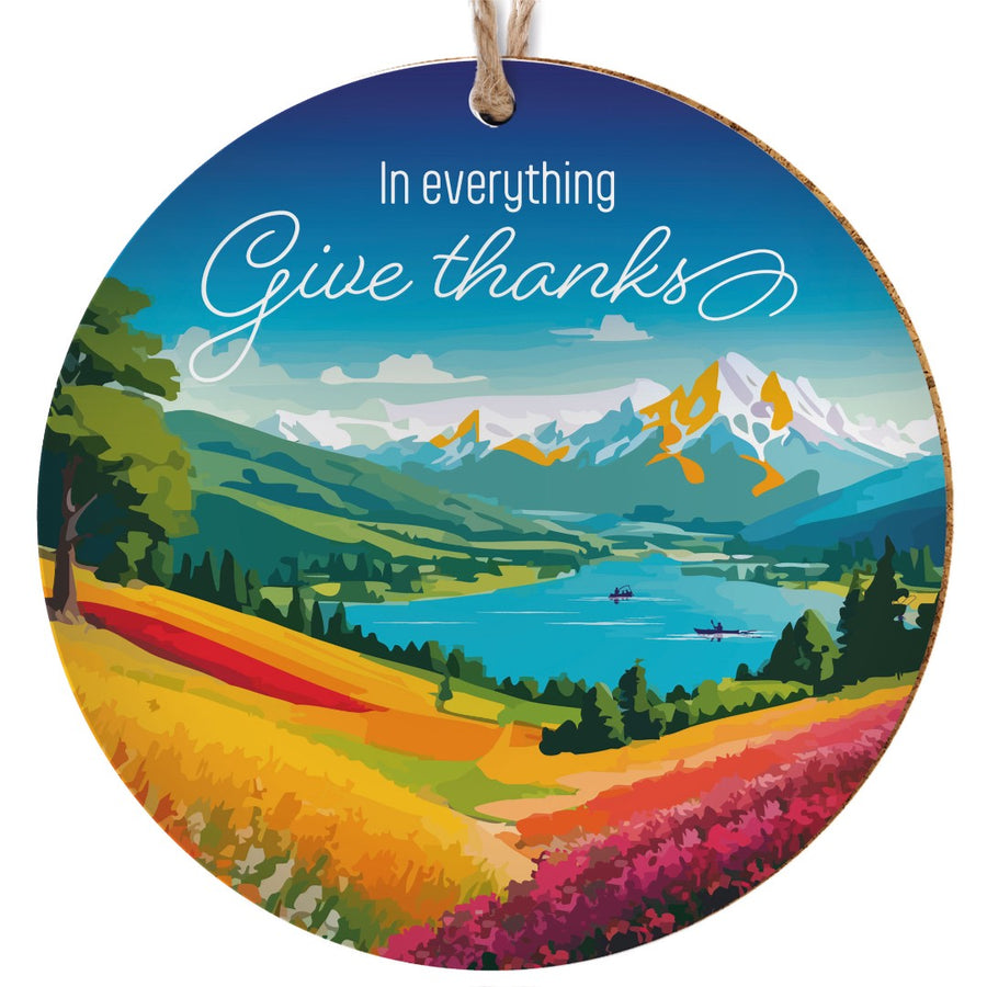 Give Thanks Ceramic Hanging Decoration - Re-vived