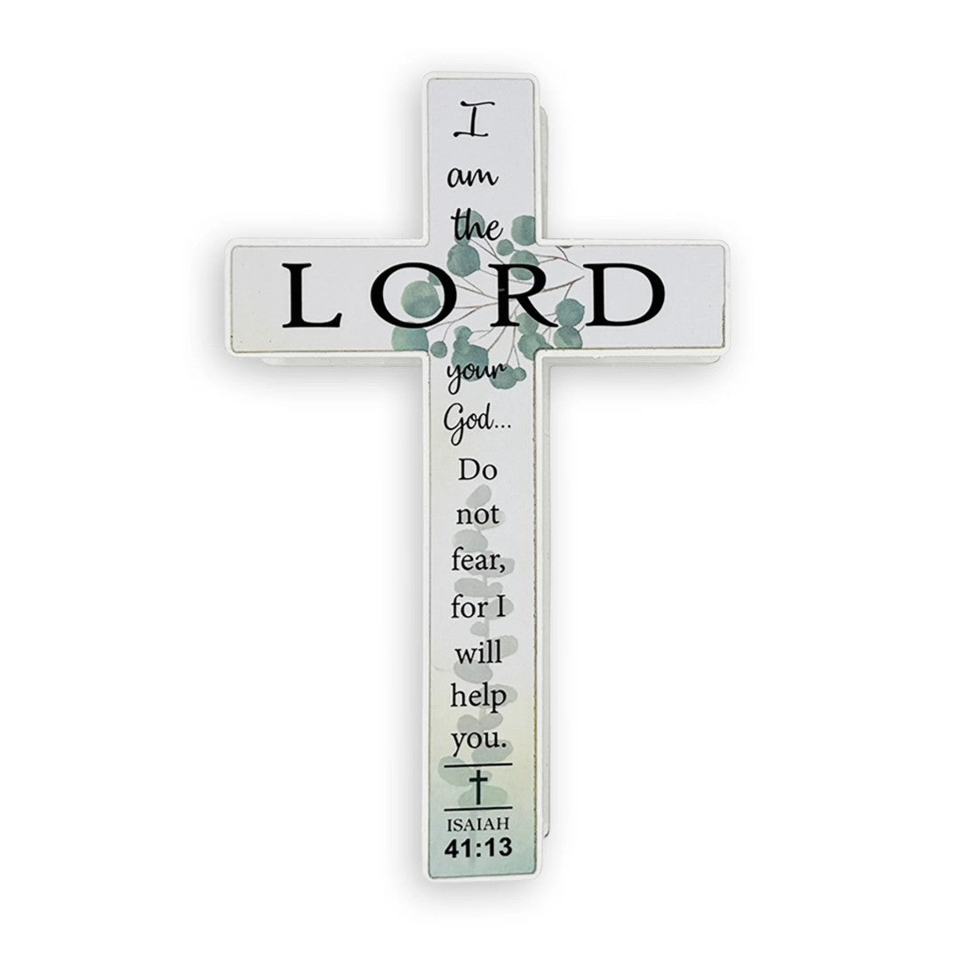 Small Standing Cross – I Am The Lord Your God (Isaiah 41:13 - Re-vived