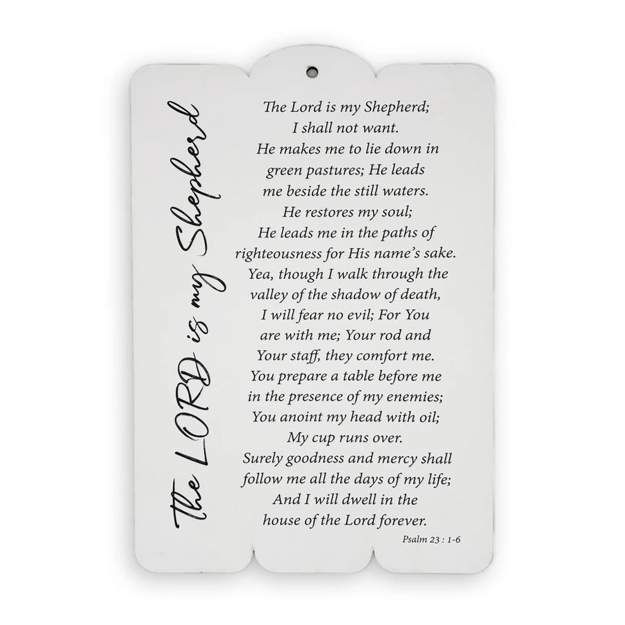 Wooden Wall Plaque – The Lord Is My Shepherd (Psalm 23) - Re-vived