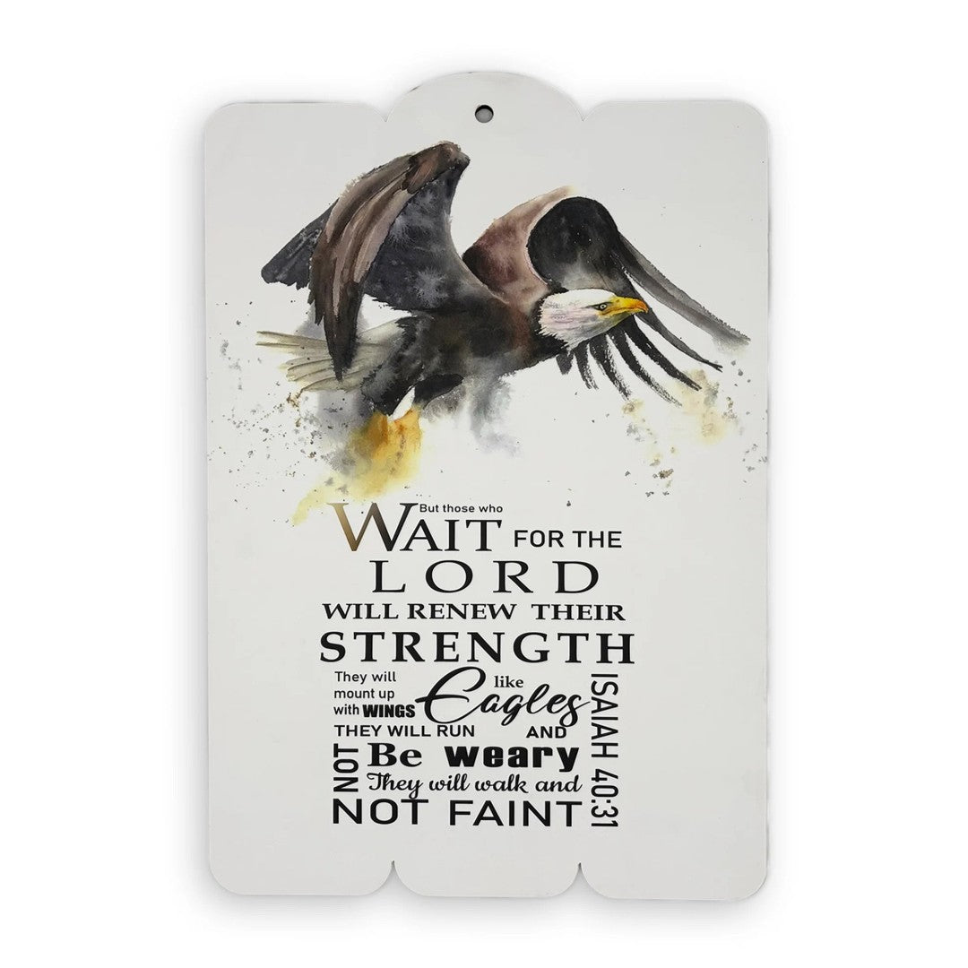 Wooden Wall Plaque – But Those Who Wait On The Lord - Re-vived