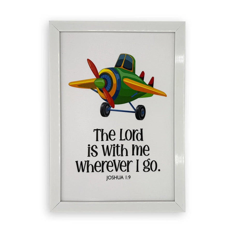 Rectangular Wall Frame – The Lord Is With Me Wherever I Go - Re-vived