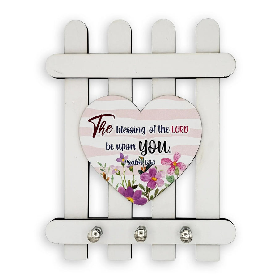 Wooden Key Holder – The Blessing Of The Lord Be Upon You - Re-vived