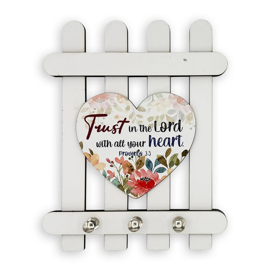 Wooden Key Holder – Trust In The Lord (Proverbs 3:5) - Re-vived