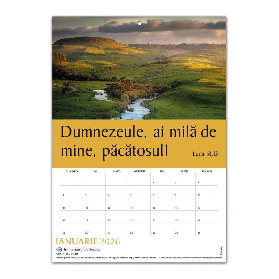 Romanian Words Of Life Calendar 2026