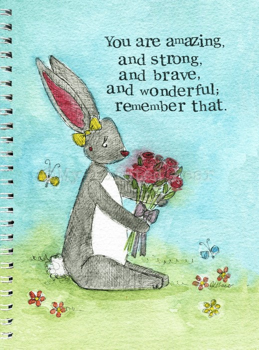 Spiral Notebook Journal 50 Pages You Are Amazing Single Card