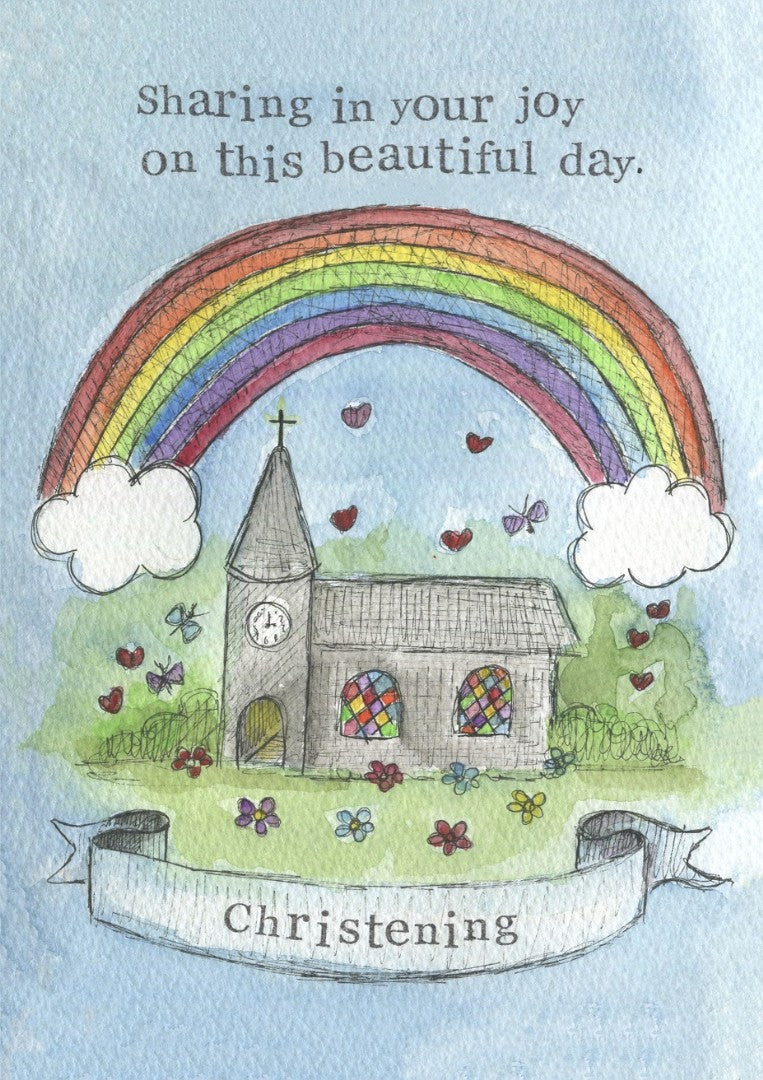 Christening Card Single Card Sharing In Your Joy