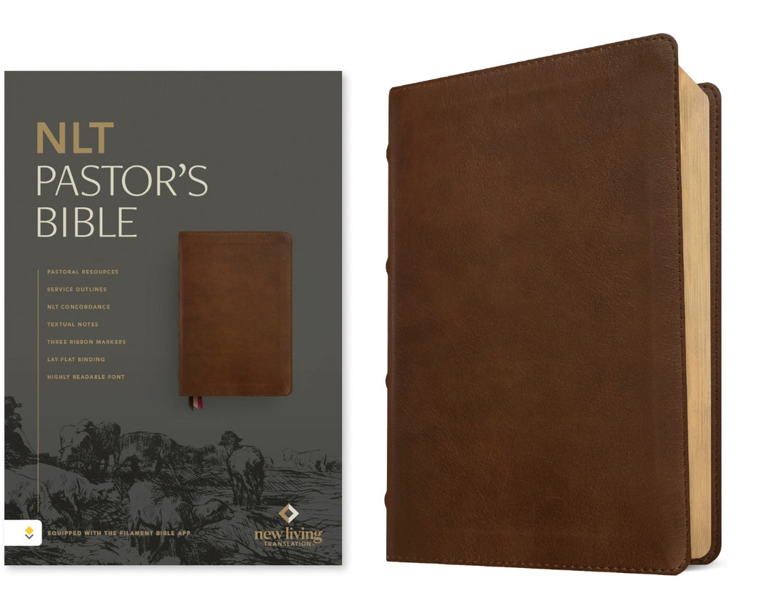 NLT Pastor's Bible, Filament Enabled, Brown - Re-vived